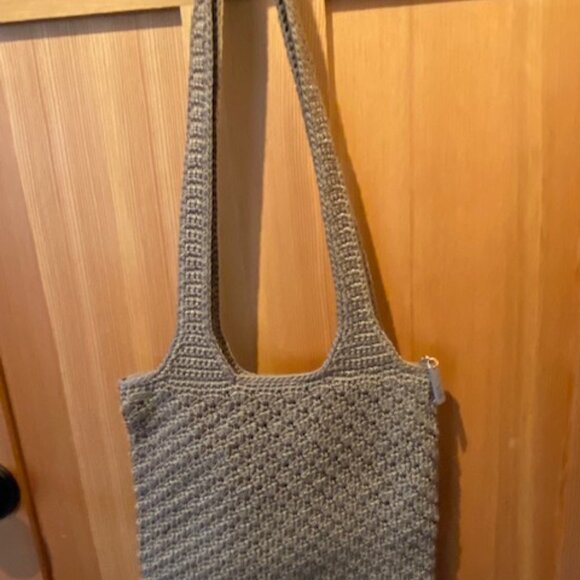 The Sak Brown Woven Crochet Boho Shoulder Bag Vintage - Picture 2 of 5